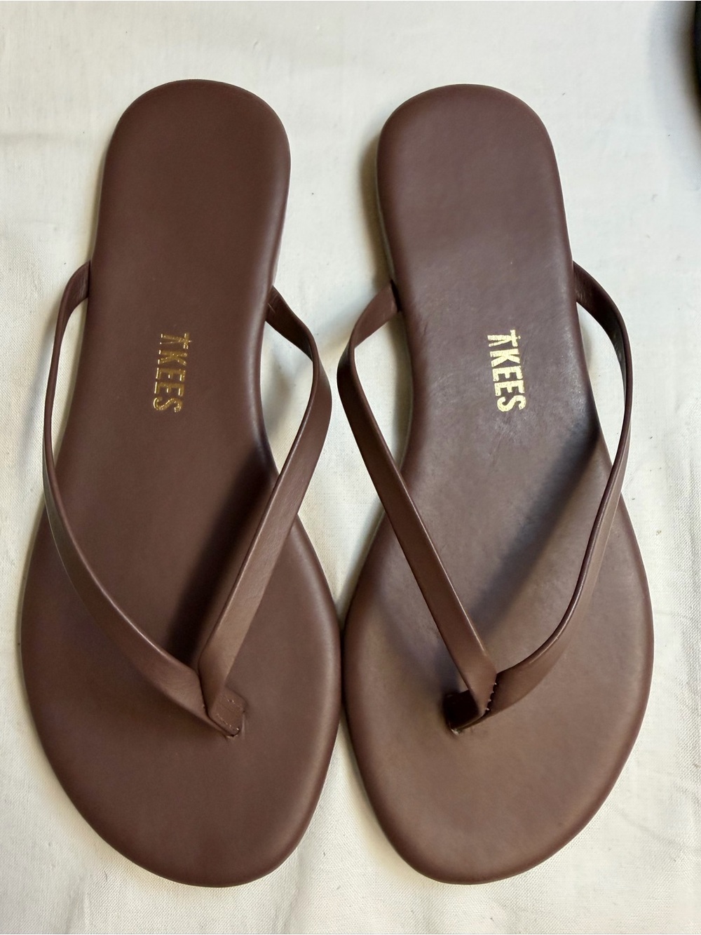 (1241) Tkees Women's Brown Minimalist Flip Flop Sandals